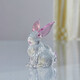 Fanpu Crystal Rabbit Swan Ornament Cute Desktop Small Animal Ornament Cartoon Gifts for Little Girls New Year Birthday Swan