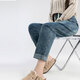 Bonaling maternity pants wears jeans, loose drawstring dad pants, Harun wide-leg pants, small casual pregnancy suit, maternity pants [drawstring style] XL code 120Jin [Jin equals 0.5 kg]-135Jin [Jin equals 0.5 kg]