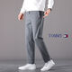 TOMMY JEANS Tommy Tommy spring and summer pure cotton thin fashion casual pants men's drawstring sweatpants straight pants leggings trousers black - leggings XL