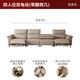
Gujia Home Furnishing Modern Electric Functional Sofa Zero Against the Wall, Top Layer Cowhide, Slim and Flirtatious Leather Sofa 6196 [Oat Color] Four-person 2 Electric Bands and Flirtatious