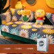 Guiyun skin-friendly cotton sofa cushion cover fabric simple modern living room four-season leather Nordic pure cotton breathable seat cushion non-slip cover back armrest towel full cover custom-made sunflower smile 70*70CM