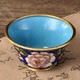 Zhangjiayuan Peking traditionelle Handwerk Cloisonné Cover Bowl Copper Reifen Cloisonné Emaille Tea Bowl Tee Set 4-Zoll-Cover Bowl Pfingstrostblumen Ausländische Kunst Handwerk chinesischer Stil kleines Geschenk gelbgelb gelb