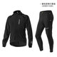 ROCKBROS cycling suit suit for men and women, long-sleeved trousers and underwear, outdoor cycling sports jacket, autumn and winter, spring and autumn cycling suit, black (with trouser pads) 2XL
