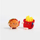 Langcheng niedliche Pommes Hamburger Bag Anhänger Puppe Paar Schlüsselbund-Rucksack Hängende Ornamente, um Schüler zur Schule Geschenke Hühnbein Anhänger 8-10 cm zu schicken