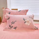 Flangemo winter velvet pillowcase single 48cmx74cm coral milk crystal flannel plush pillow set good night bear one set snowflake velvet pillowcase / 48cmX74cm