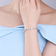 Yuan Shengfu's new PT950 push-pull twill meteor platinum bracelet, genuine women's platinum adjustable bracelet, 24.81 grams