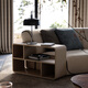 
TAZA sofa Italian minimalist fabric sofa Villa whole house matching living room series Light luxury module sofa combination Top Notch fabric VIP module 4 foot pedal V-class full leather