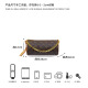 ESDS Hong Kong Marke Echtes Leder-Frauenbeutel leichte Luxus 2025 Neues Retro Old Flower Rund Bag Kette One-Shoulder Crossbody Bag Braun (Theke Geschenkbox Set)