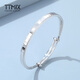 TTMIX platinum bracelet women's pt950 bright simple platinum bracelet hollow push-pull adjustable 23.3-23.5g