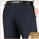 Classic car trousers for men in autumn and winter, thick middle-aged and free ironing loose high waist straight wool suit pants for middle-aged and elderly dad men's clothing 9908 rich gray 34 (2 feet 7)