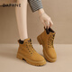 Daphne botas Martin de suela gruesa para mujeres en primavera y otoño 2023 botas de trabajo retro amarillo 38