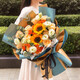 Huawang Flower Express Flower Gift Sunflower Bouquet Birthday Gifts for Elders, Leaders and Colleagues Same-day delivery within the same city Pepsi Shunyi Sunflower Champagne Korean Style Bouquet | DS934