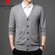 Pier Cardin Brand Men's Men's Middle-Eby Middle-Eby Middles Chaqueta masculina para hombres Vestra en V de color en V y suéter de punto de otoño Sweater I Sheep I Lool Lool Gray M/165 (90-120Jin [Jin equivale a 0.5 kg])