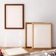 Ronghuashi Calligraphy photo frame blank calligraphy frame frame DIY handwritten calligraphy brush calligraphy decorative frame empty frame table A4 wood color frame [21*29.7cm] with jam paper