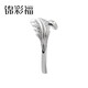 Jincaifu pt950 platinum ring feather ring live ring simple women's tail ring platinum wedding ring feather live ring about 4g