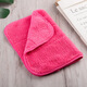Renying seven-color cleaning rags for household cleaning, absorbent water, not easy to shed lint, thickened towels for wiping glass bamboo fiber dishcloths, 5 rose red coral velvet rags