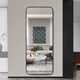 
Four-bedroom house light luxury full-body mirror wall-mounted wall-mounted entrance mirror dressing mirror household fitting mirror bedroom aluminum frame mirror gold 40*150cm [SQ-grade high-definition silver mirror]
