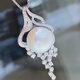 Six Maru Jennifer Jewelry True Round 12-13 White Freshwater Pearl Pendant 925 Silver Fashionable Pearl Necklace for Women