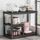 
Zhuobo tea table tea table side sofa table small table tea table tea cabinet storage rack CJ07 black wood grain