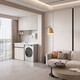 XMSJ Washing Machine Balcon Cabinet intégré Cabinet de lavage en aluminium Aluminium Lavage Piscine Lavage Companion Lavage Wash Basin Personnalisation de l'armoire entière Honembels Aluminium 13063 Basin gauche Chauffage Khaki