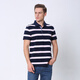 
Weipeng (weipeng) [bead floor cotton] Men's short-sleeved polo shirt in summer natural skin-friendly classic fashionable casual striped t-shirt D12049 Navy Blue M