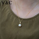 V&C18K Diamond Australian White Dry Rose Pendant Champagne Seawater Pearl Necklace Perfect Round Extremely Bright 10-11 10-11mm Style 2 (excluding chain)