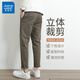 Jewish spring and autumn casual pants for men loose small straight-leg new men's cone-shaped fashion and versatile long pants 9904 brown + light gray 29