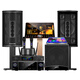 ToBaGe home ktv audio set complete set of singing equipment dual system karaoke karaoke all-in-one machine home living room TV projection external floor-standing singing karaoke theater speaker configuration 11 12-inch fever version + 500G karaoke machine + fever microphone
