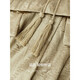 COCOBELLA high luxury texture pleated texture vest skirt tassel glossy golden style dress FR160 dress FR160 M
