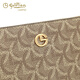 Goldlion Wallet 2024 Neue Mode vielseitige Kupplungsbeutel Retro bedruckte Handtasche Langes Geldbeutel Frauen Khaki