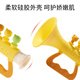 Beddyfun (Buddyfun) Petits jouets de trompette Les enfants peuvent jouer et sucer et faire sauter le bébé sifflet flûte pour enfants Gift Silicone Trumpet-Green-with