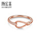 Trendy Acer to Simple Finger Buckle 18K Gold Ring for Women Rose Gold Color Gold Bracelet Stackable Ring Buckle for Girlfriend’s Birthday Gift No. 15