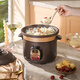 Royalstar Electric Stew Pot Fully Automatic Soup Ceramic Purple Clay Pot Home Large Capacity Intelligent Reservable Timed Electric Stew Cup Porridge Electric Casserole Slow Cooker Soup Pot Stewing Pot Mechanical Model Manual Turn Off 2.5L (for 2-3 People)
