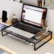 Nifeng Computer rack laptop cooling rack computer heightening table desktop monitor bracket hanging base barbecue rack upgraded bold - large black [breaking bud]