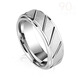 MZMZPT950 Platinum Ring Men's Silver Single Ring High-end Trendy Men's Personalized Platinum Ring Frosted Tail Ring Light Luxury Style - Silver White 5MM (No. 14-30) Free Engraving