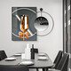 
CLCEY light luxury high-end modern simple Nordic restaurant decoration painting clock dining room hanging painting living room living room background B9734+A black hollow black dial 70*100+ clock 60*60 oil canvas fashion black
