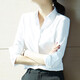 Queen White Shirt Women's Professional Long Sleeve Fashionable Formal Design Niche Work Wear Shirt White L