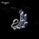 Eternelle French eternal Austrian crystal brooch high-end swan corsage temperament silk scarf buckle gift