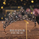 Feng Qixin crown tiara female 18-year-old black crown hair accessories high-end princess bride proposal wedding accessories birthday gift black crown tiara