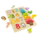 Hape Puzzle jouet en bois tridimensionnel alphanumérique cognitif petite pince puzzle enfant en bas âge apprentissage puzzle garçons et filles Montessori éducation précoce numéro forme puzzle 3-6 ans