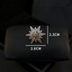 Timo collar pin anti-exposure buckle full of diamond six-pointed star men's brooch shirt collar pin personalized suit badge simple corsage ancient silver B00-204