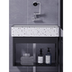Hongpai Salle de bain Petit appartement sans trou de trou de trou de lavage suspendu balcon ménage grand lavabo en céramique Space en aluminium Basin suspendu bassin à lavage
