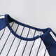 
David BELLA (DAVE/BELLA) summer suit boys suit girls clothes children's clothing infant summer baby cartoon casual short sleeve two-piece set blue and white striped DBM14108 100cm (4Y (recommended height 90-100cm))
