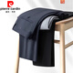 皮尔卡丹（pierre cardin）夏季休闲裤男薄款修身弹力运动冰丝凉感易打理抗皱商务西|裤子男 黑色724  32