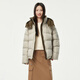 Tambor Down Jacket para mujeres de moda corta de moda y sombrero extraíble
