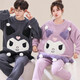 Modal buy one get one free couples pajamas for women winter coral velvet plus velvet thickening men's flannel home clothes suit winter velvet gray pink SpongeBob SquarePants M female M + male XL