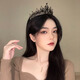 Feng Qixin crown tiara female 18-year-old black crown hair accessories high-end princess bride proposal wedding accessories birthday gift black crown tiara