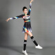 逅枫新款健美操啦啦操表演服装演出服健美赛服中小学啦啦操服 6913#女 XL