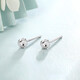 Mengjinyuan Platinum Earrings PT950 Car Flower Small Balls Ear Sticks Ear Needles Earrings Women's Pair