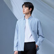 Hecho en JD [Pure Cotton Oxford] Camisa para la camisa de hombres de manga larga de otoño para hombres chaqueta azul claro 42